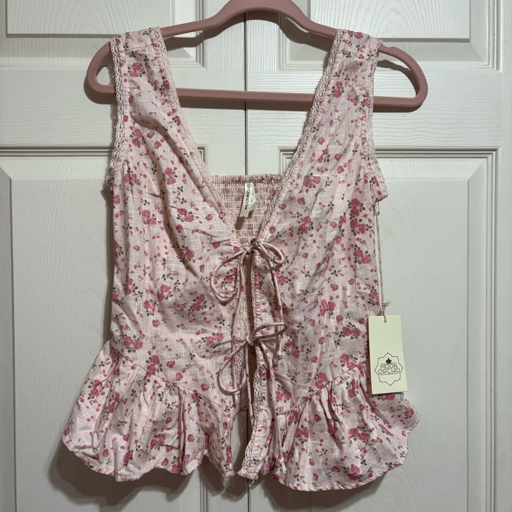 Floral Pink Tank Top
